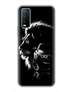 Чехол для Vivo Y20 с картинкой «BMW и лев»