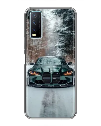Чехол для Vivo Y20 с картинкой «BMW в зимнем лесу» Чехол для Vivo Y20 с картинкой «BMW в зимнем лесу»