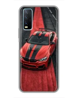 Чехол для Vivo Y20 с картинкой «BMW на красной дорожке»