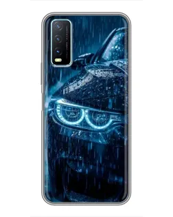 Чехол для Vivo Y20 с картинкой «BMW под дождем»