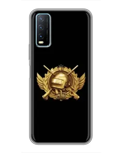 Чохол для Vivo Y20 з картинкою «PUBG — помаранчевий градієнт»