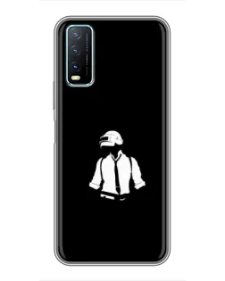 Чохол для Vivo Y20 з картинкою «PUBG — білий шолом»