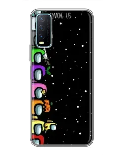 Чехол для Vivo Y20 с картинкой «Команда Among Us»