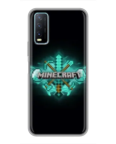 Чехол для Vivo Y20 с картинкой «Minecraft Diamond лого» Чехол для Vivo Y20 с картинкой «Minecraft Diamond лого»