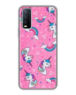 Чехол для Vivo Y20 с картинкой «Unicorn паттерн розовый» Чехол для Vivo Y20 с картинкой «Unicorn паттерн розовый»