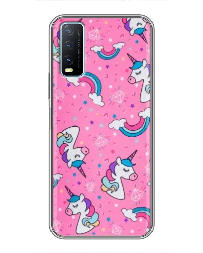 Чехол для Vivo Y20 с картинкой «Unicorn паттерн розовый» Чехол для Vivo Y20 с картинкой «Unicorn паттерн розовый»