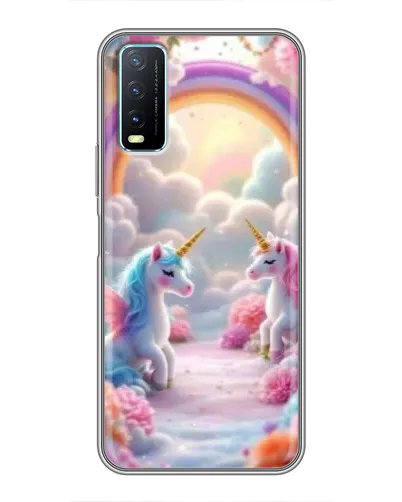 Чехол для Vivo Y20 с картинкой «Радуга и единороги» Чехол для Vivo Y20 с картинкой «Радуга и единороги»