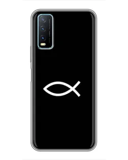 Чехол для Vivo Y20 с картинкой «Символ рыбы Jesus»