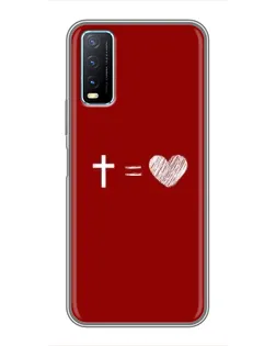 Чехол для Vivo Y20 с картинкой «Уравнение любви»