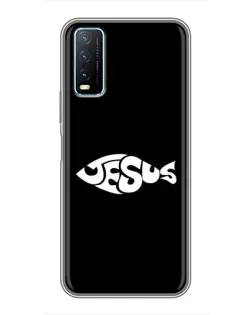 Чехол для Vivo Y20 с картинкой «Рыба Jesus»