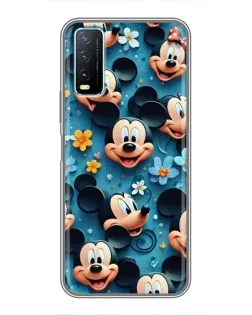 Чехол для Vivo Y20 с картинкой «Паттерн Микки и Минни»