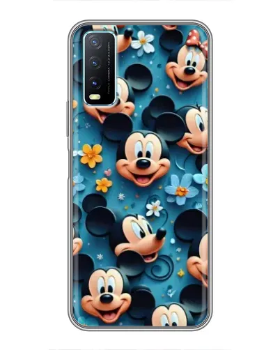 Чехол для Vivo Y20 с картинкой «Паттерн Микки и Минни»