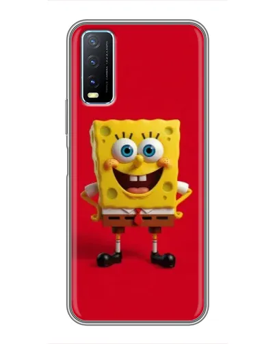 Чехол для Vivo Y20 с картинкой «Спанч Боб на красном» Чехол для Vivo Y20 с картинкой «Спанч Боб на красном»