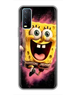 Чехол для Vivo Y20 с картинкой «Взрывной Спанч Боб»