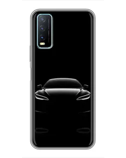 Чохол для Vivo Y20 з картинкою «Силует Tesla Night»