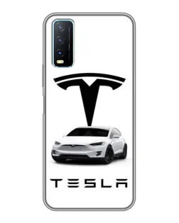 Чохол для Vivo Y20 з картинкою «Tesla White Style»