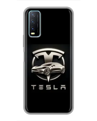 Чохол для Vivo Y20 з картинкою «Tesla — срібне авто» Чохол для Vivo Y20 з картинкою «Tesla — срібне авто»