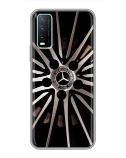 Чехол для Vivo Y20 с картинкой «Диск Mercedes»