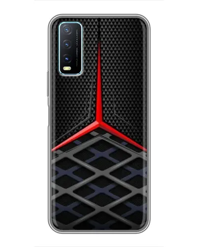 Чехол для Vivo Y20 с картинкой «Mercedes Carbon Grid»