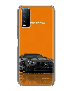 Чехол для Vivo Y20 с картинкой «Оранжевый Mercedes AMG»