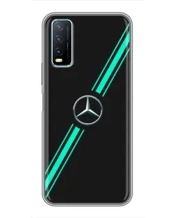 Чехол для Vivo Y20 с картинкой «Спортивные линии Mercedes»