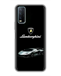 Чехол для Vivo Y20 с картинкой «Логотип Lamborghini классика»