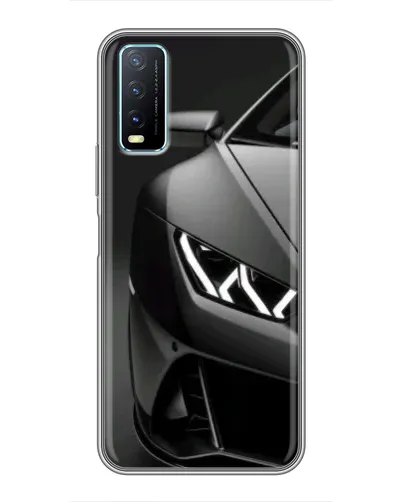 Чехол для Vivo Y20 с картинкой «Lamborghini фары детализация»