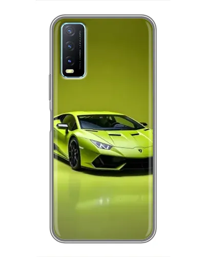 Чехол для Vivo Y20 с картинкой «Салатовый Lamborghini Huracan»