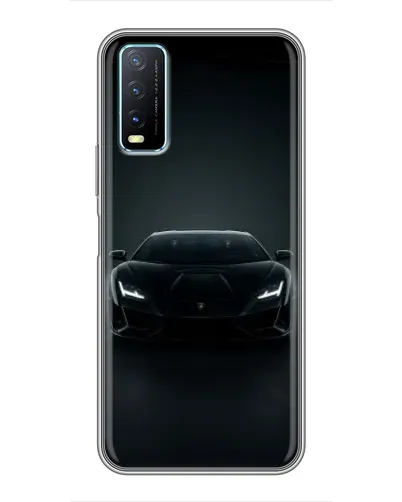 Чехол для Vivo Y20 с картинкой «Черный Lamborghini Aventador»