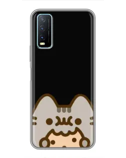 Чехол для Vivo Y20 с картинкой «Пушин на черном»