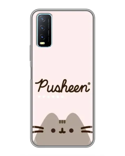 Чехол для Vivo Y20 с картинкой «Pusheen логотип» Чехол для Vivo Y20 с картинкой «Pusheen логотип»