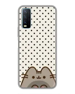 Чехол для Vivo Y20 с картинкой «Пушин в горошек»