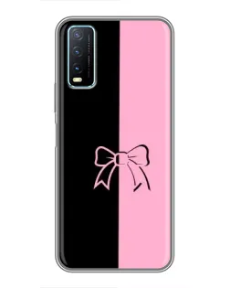 Чехол для Vivo Y20 с картинкой «Половинки банта»