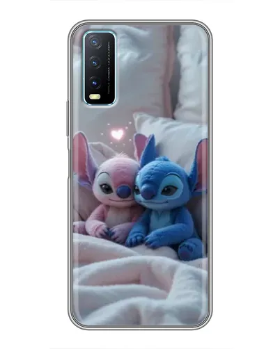 Чехол для Vivo Y20 с картинкой «Плюшевые Стич Ангел»