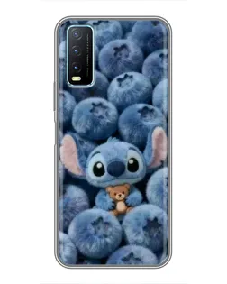 Чехол для Vivo Y20 с картинкой «Стич и голубика»