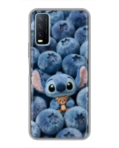 Чехол для Vivo Y20 с картинкой «Стич и голубика»