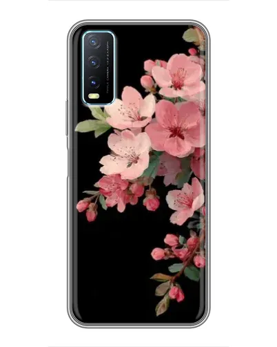 Чехол для Vivo Y20 с картинкой «Розовая ветка сакуры»