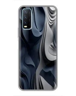 Чехол для Vivo Y20 с картинкой «Объемные синие складки» Чехол для Vivo Y20 с картинкой «Объемные синие складки»