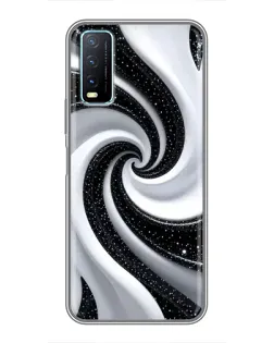 Чехол для Vivo Y20 с картинкой «Черно-белая спираль» Чехол для Vivo Y20 с картинкой «Черно-белая спираль»