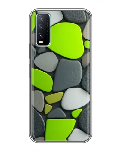 Чехол для Vivo Y20 с картинкой «Яркая неоновая галька»