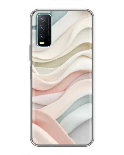 Чехол для Vivo Y20 с картинкой «Пастельные нежные волны»
