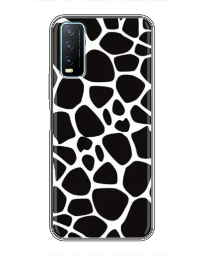 Чехол для Vivo Y20 с картинкой «Черно-белый жираф»