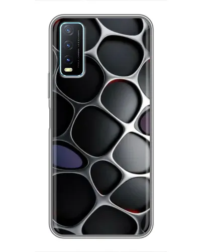 Чехол для Vivo Y20 с картинкой «Объемная темная решетка»