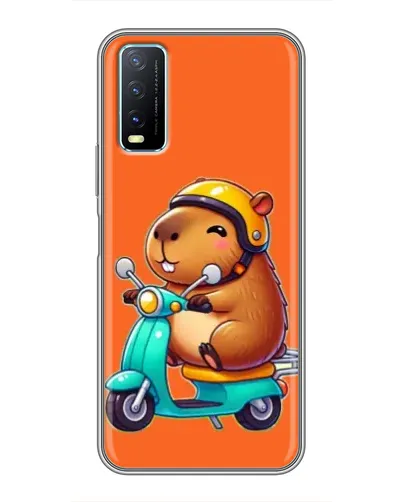 Чохол для Vivo Y20 з картинкою «Капібара на скутері» Чохол для Vivo Y20 з картинкою «Капібара на скутері»