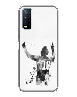 Чохол для Vivo Y20 з картинкою «Чорно-білий силует Мессі» Чохол для Vivo Y20 з картинкою «Чорно-білий силует Мессі»