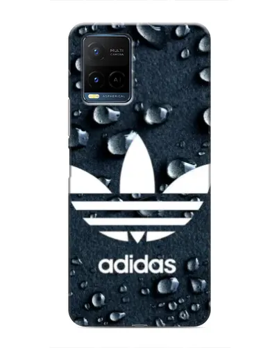 Чехол для Vivo Y21 / Y21s с картинкой «Adidas Trefoil Blue»