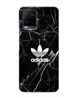 Чехол для Vivo Y21 / Y21s с картинкой «Белый мрамор Adidas»