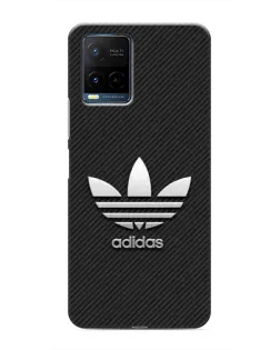 Чехол для Vivo Y21 / Y21s с картинкой «Adidas Карбоновая текстура»