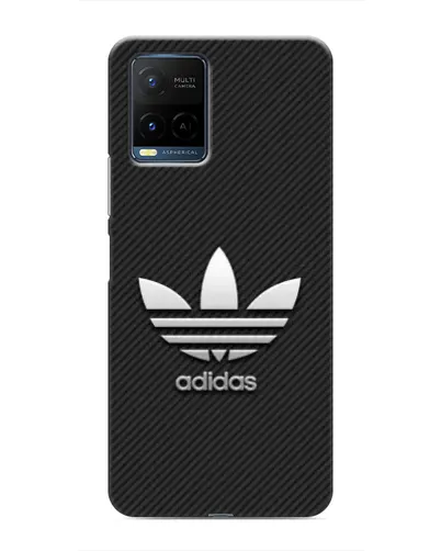 Чехол для Vivo Y21 / Y21s с картинкой «Adidas Карбоновая текстура»