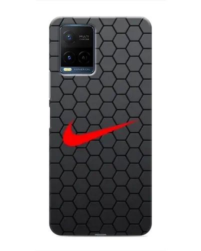 Чохол для Vivo Y21 / Y21s з картинкою «Nike — карбонова сітка»